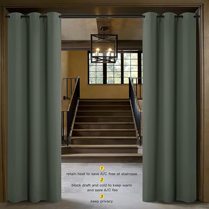 NICETOWN Faux Folding Accordion Doors, Front Door Curtains - Image 2