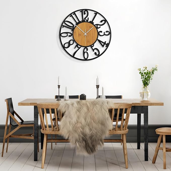Large Wall Clock for Living Room Decor, 32 Inch Non Ticking Silent, Battery - Image 8