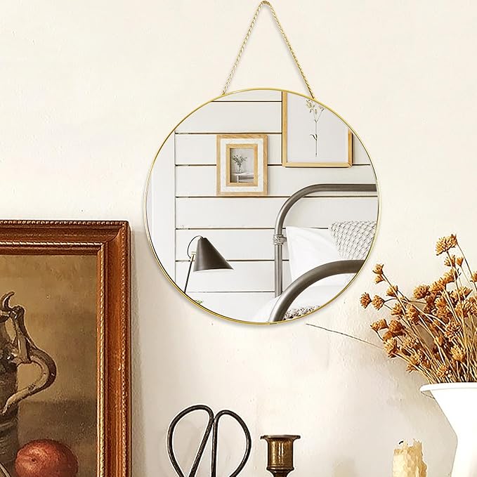 YCHMIR 11.8-inch Small Round Wall Mirror - Image 3