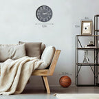 Wall Clock Modern Non-Ticking Battery Operated Silent Wall Clocks Simple Style - Image 3