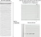 YIIBAII Mini Blinds Suitable for 21" W x 64" H Windows 1" Aluminum Horizontal - Image 6
