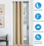 RYB HOME Blackout Curtains Thermal Insulating Privacy Temporary Door Curtains - Image 3