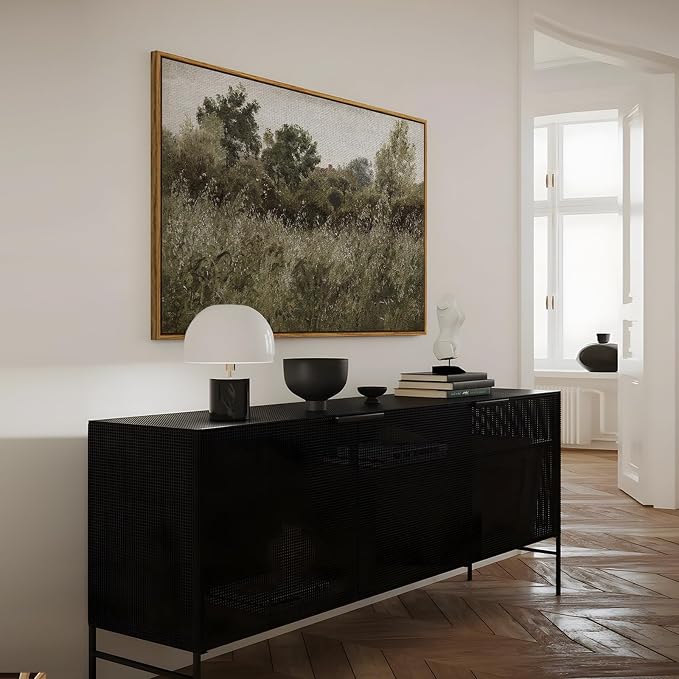 InSimSea Framed Canvas Wall Art, Countryside Field Modern Farmhouse Decor - Image 4