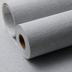 SHUFA Gray Cotton-Like Textured Grasscloth Wallpaper Matte Thick Real Woven - Image 2