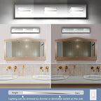 SineRise LED Modern Bathroom Vanity Light Fixtures, Chrome Modern Acrylic - Image 4