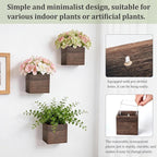 Dahey Small 4 Inch Wood Wall Hanging Planter Boxes - Image 4