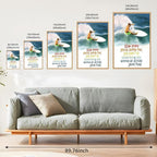Qcrpnhy Vintage Surfing Poster 1990 Retro Surf Wall Art Inspirational Canvas - Image 3
