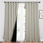 NICETOWN Full Shading Curtains for Windows, Super Heavy-Duty Black Lined by NICETOWN