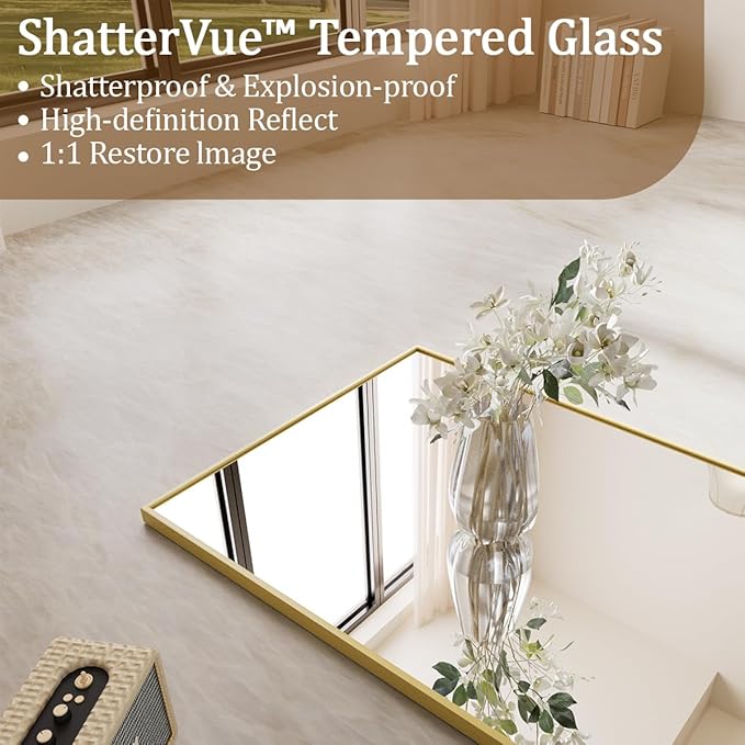 Koonmi 71"x26" Floor Mirror Full Length, Bedroom Floor Body Mirror - Image 2