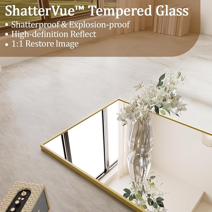 Koonmi 64"x21" Floor Mirror Full Length, Bedroom Floor Body Mirror - Image 2