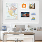 Large Bulletin Board, 48 X 36 inches Felt Board Notice Pin Board, Self-Adhesive - Image 6