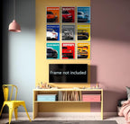 CSLGQGV Car Poster Vintage Racing Car Wall Art Supercar Canvas Prints Painting - Image 2