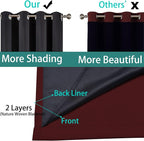 Yakamok 100% Blackout Lined Panels, Thermal Insulated Blackout Curtains - Image 5