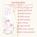 Pink Bows Bible Verse Christian Canvas Wall Art Set of 9, Trendy Posters Prints - Image 3