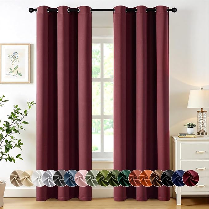 MIULEE Blackout Curtains for Bedroom Living Room 2 Panels, Thermal Insulated by MIULEE