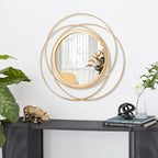 Gold Art Large Round Mirror - Image 2
