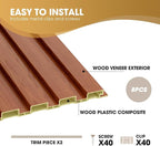 OUZUGIE WPC Acoustic Slat Wall Paneling, Living Room, TV Background, Study Room - Image 4