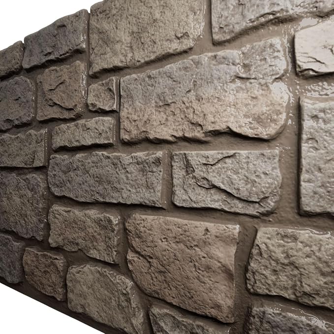 EverStone Cobblestone Faux Stone Panel, Shadow Moss Color - Image 7