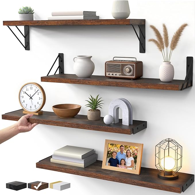 BAYKA Wall Shelves for Bedroom Decor, Floating Shelves for Wall, Display by Bayka
