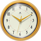 Infinity Instruments Retro 9 inch Silent Sweep Non-Ticking Mid Century Modern by InfinityInstruments