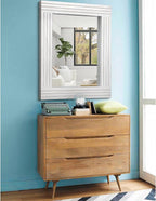 Rustic Wall Mirror, Rectangular Vintage Wood Framed Large Mirror - Image 4