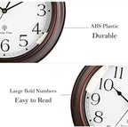 KECYET Atomic Wall Clock 10 Inch, Silent Non-Ticking Vintage Clock Battery - Image 7