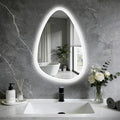 16x24 LED Bathroom Mirror with Lights Irregular, Lighted Bathroom Vanity Mirror by Unknown