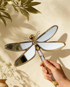 Dragonfly Wall Mirror Decor, Butterfly Art Wall Mirrors, Retro Gold Resin - Image 3