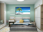 Baisuart-Large Canvas Wall Art Summer Ocean Waves Coconut Trees on Sands Beach - Image 4