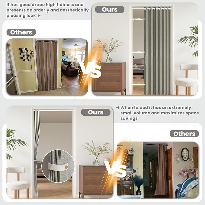 AJAZZ Blackout Accordion Door Curtain - Image 2