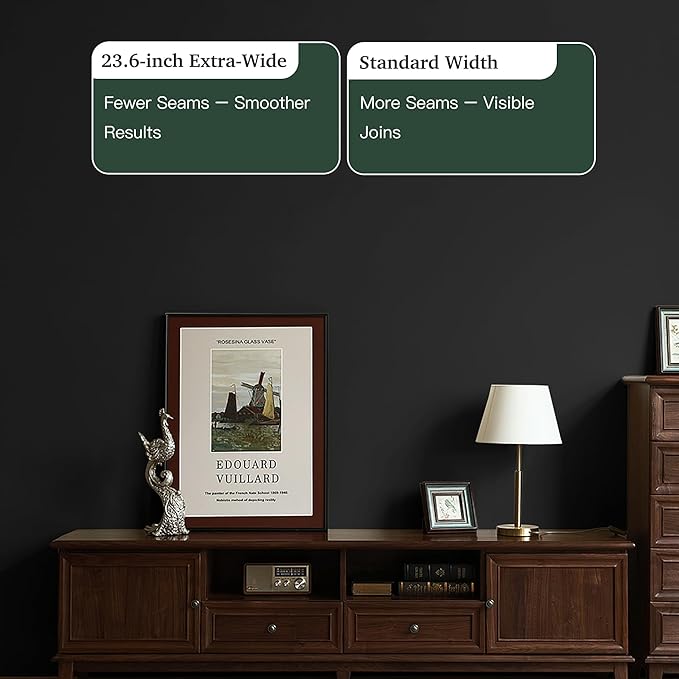 Dimoon 394''x23.6'' Peel and Stick Wallpaper Black Contact Paper - Image 3