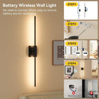 Ouyulong Battery Operated Wall Sconces Set of 2, 10000mAh Wireless Rechargeable - Image 4