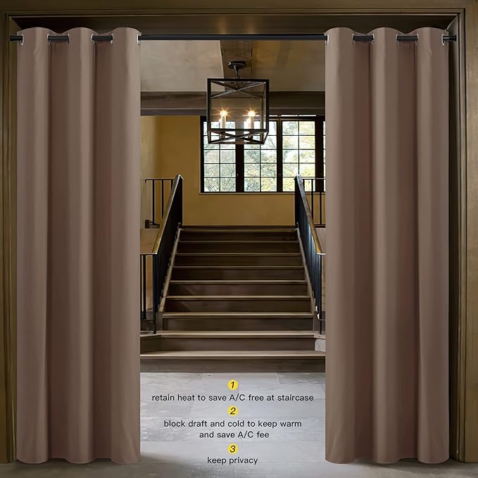 NICETOWN Faux Folding Accordion Doors, Front Door Curtains - Image 2