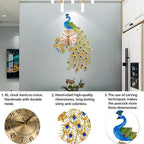 Large Peacock Wall Clock for Living Room Decor, Mid Century Decorative Big Wall - Image 7