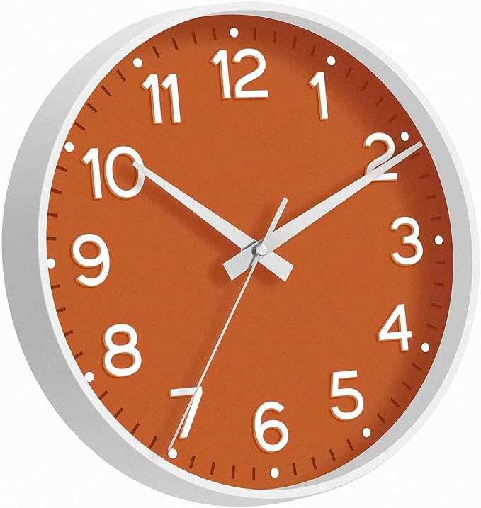 Roymnie Wall Clock 10 Inch Silent Wall Clocks Battery Operated-Modern Non - Image 8