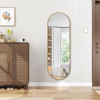Oval Full Length Mirror, Ultra-Clear Explosion-Proof Dressing Mirror, Simple by TheiaMo