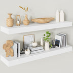 Heimlove Floating Shelves for Wall 36 Inches Long, 9.3" Deep White Floating by Heimlove