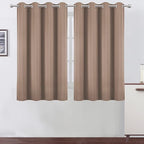 LEMOMO Cappuccino Blackout Curtains/52 x 45 Inch Length Set of 2 Panels Grommet by Lemomo