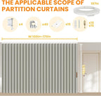 Room Divider Curtain Sets with Flexible Ceiling Track, Privacy Soundproof - Image 2