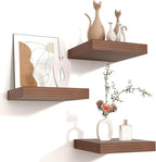 Square Floating Shelves for Wall 8"W x 8"D x 1.2"H, Small Engineered Wood Wall by Venusmiles
