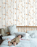 Timeet Floral Wallpaper Peel and Stick Wallpaper Boho 16.14"x393.7" Flower - Image 5