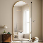Oversized Full Body Mirror 35x78 inch Arched Full Length Mirror - Image 7