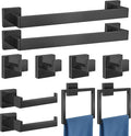 Gypie Bathroom Accessories Set 10-Piece Stainless Steel Modern Wall Mount Towel by GypieHouseware