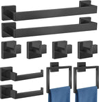 Gypie Bathroom Accessories Set 10-Piece Stainless Steel Modern Wall Mount Towel by GypieHouseware