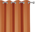 LEMOMO Blackout Curtains 66 x 95 inch/Orange Curtains Set of 2 Panels/Thermal - Image 7