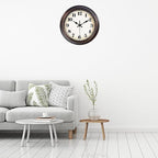 Yoiolclc Vintage Wall Clock 8 Inch Retro Silent Small Wall Clocks Battery - Image 2