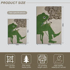 ALMLZL Funny Smoking Frog Wall Art Humorous Animal Whimsical Green Frog Canvas - Image 7