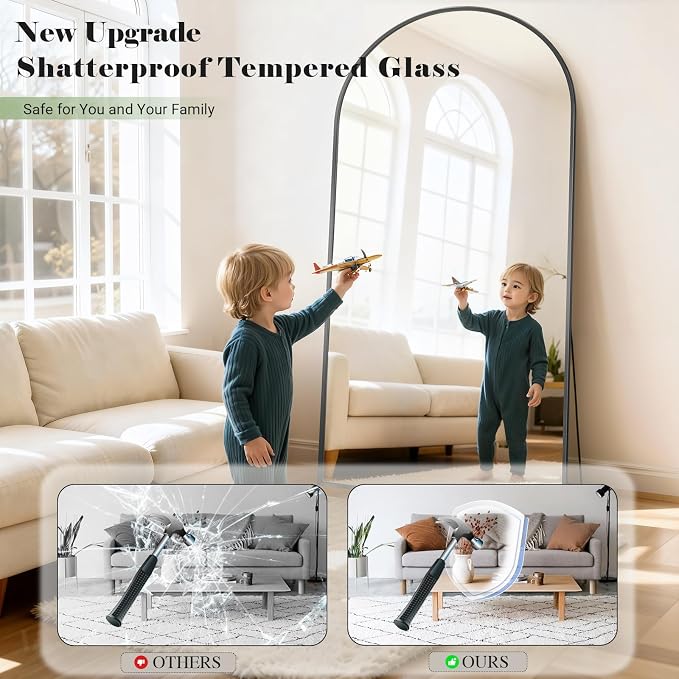 57" x 20" Arched Full Length Mirror - Image 5