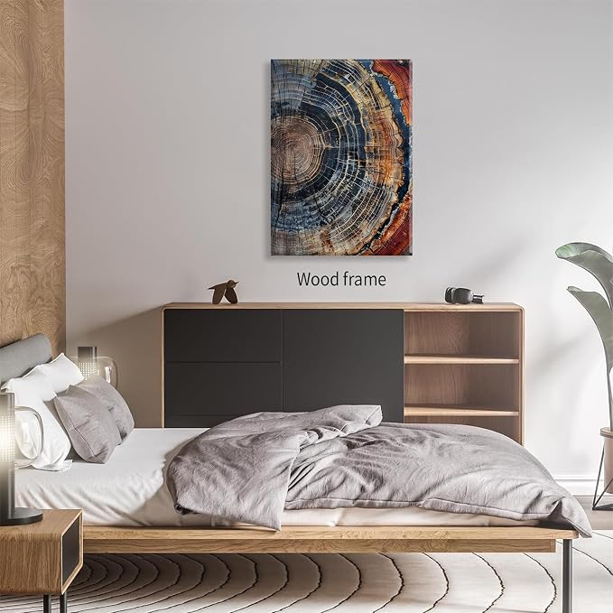 Vintage Trendy Abstract Tree Ring Wall Art Modern Colorful Nature Poster 12x16 - Image 4