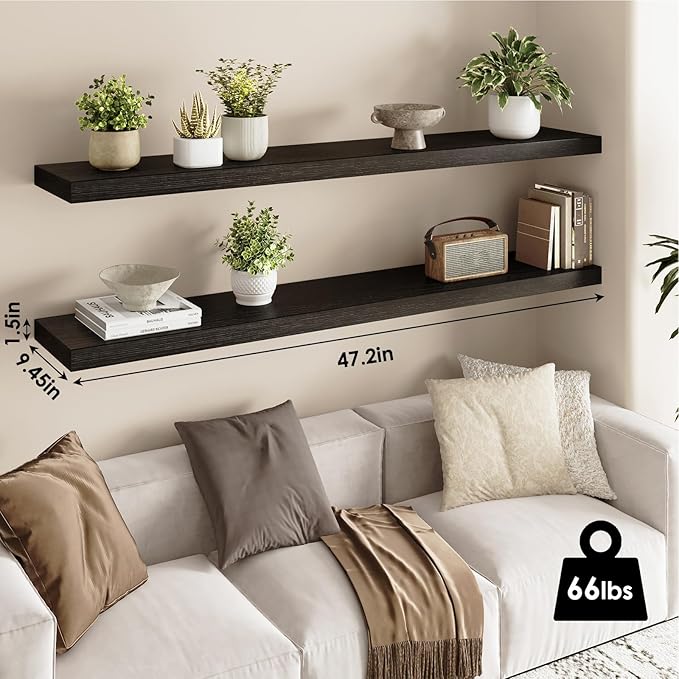 Fixwal Floating Shelves for Wall, Bathroom and Kitchen, Wall Shelves for Storage - Image 3